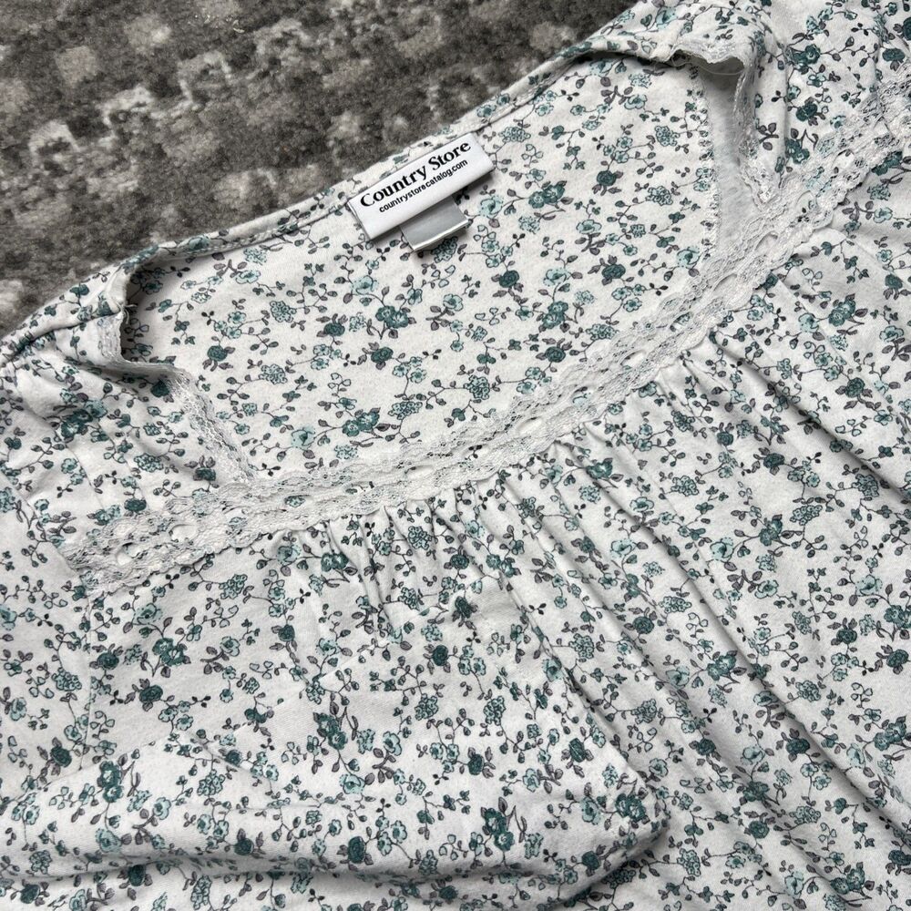 Country Store Nightgown Size Medium Knit Floral Midi Cottagecore Tradwife